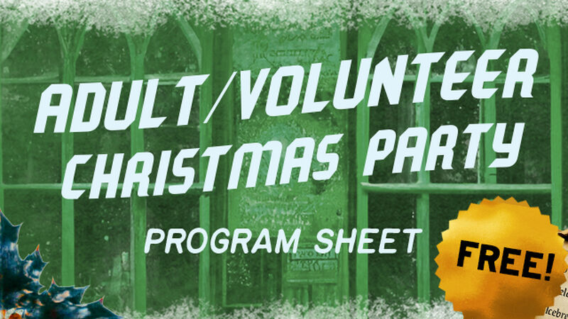 Adult Volunteer/Church Staff Christmas Party Program Sheet